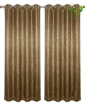 Coffee Sky Force Eyelet Curtains — Pair of 2