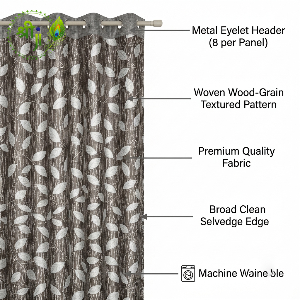 Koshaq Eyelet Curtains — Pair of 2