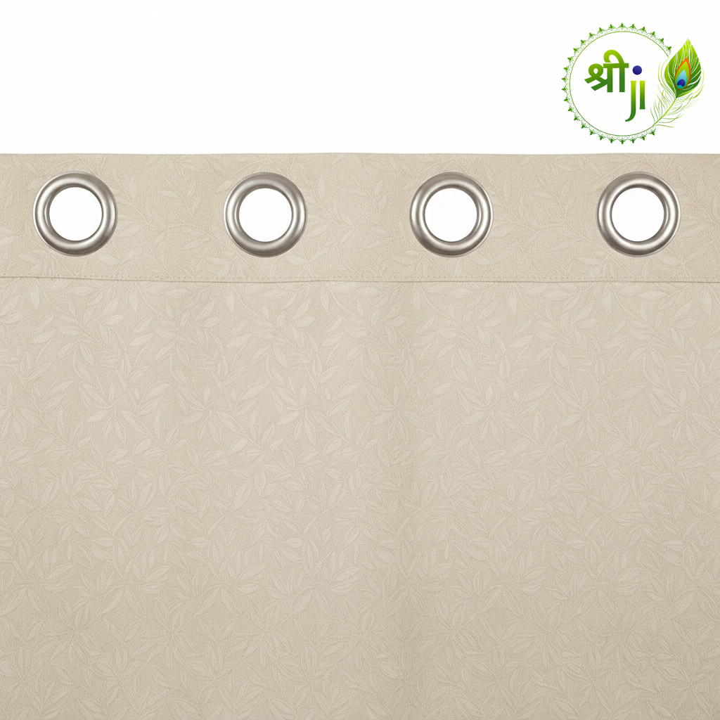 Beige Sky Force Eyelet Curtains — Pair of 2