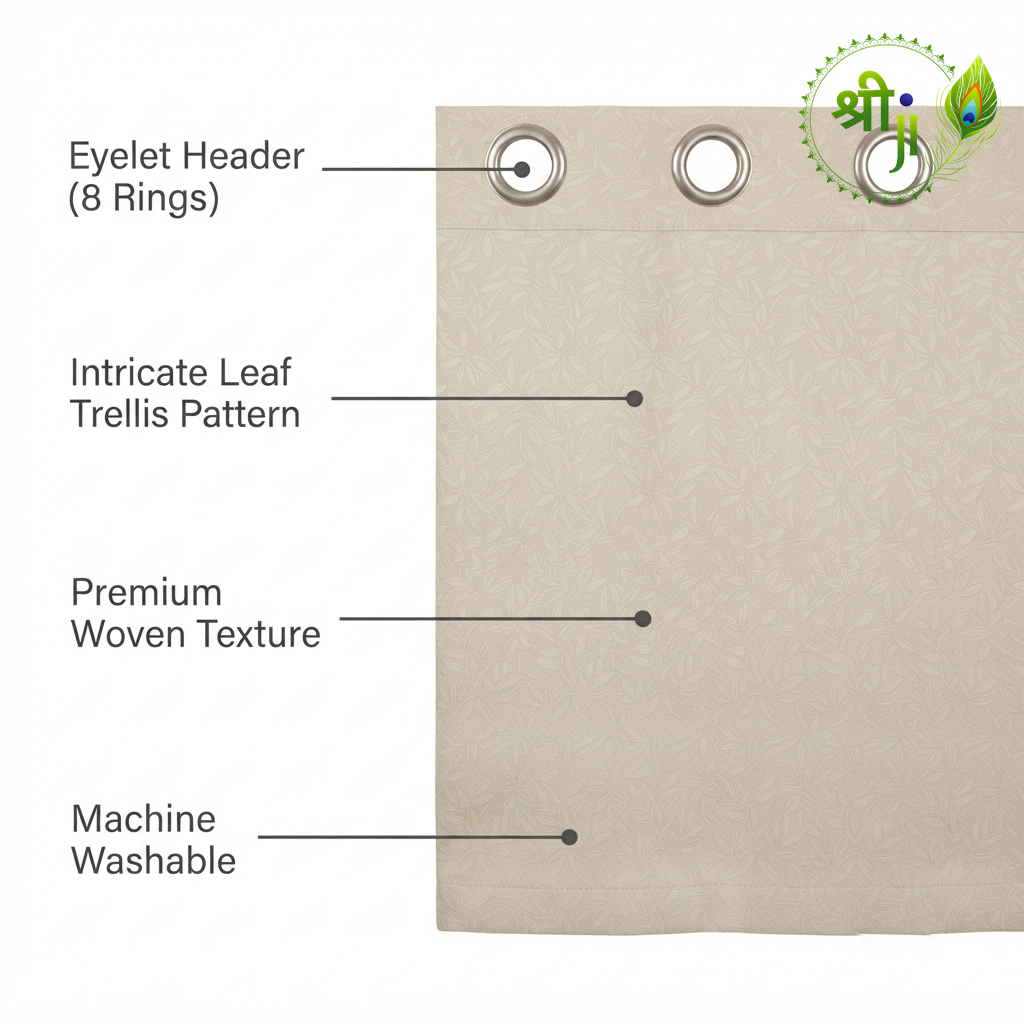 Beige Sky Force Eyelet Curtains — Pair of 2
