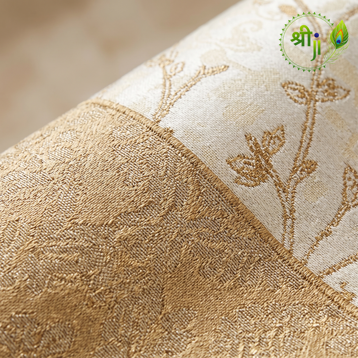 Finns Golden White Eyelet Curtains — Pair of 2