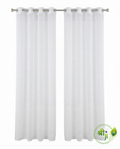 Kalvin White Eyelet Curtains — Pair of 2