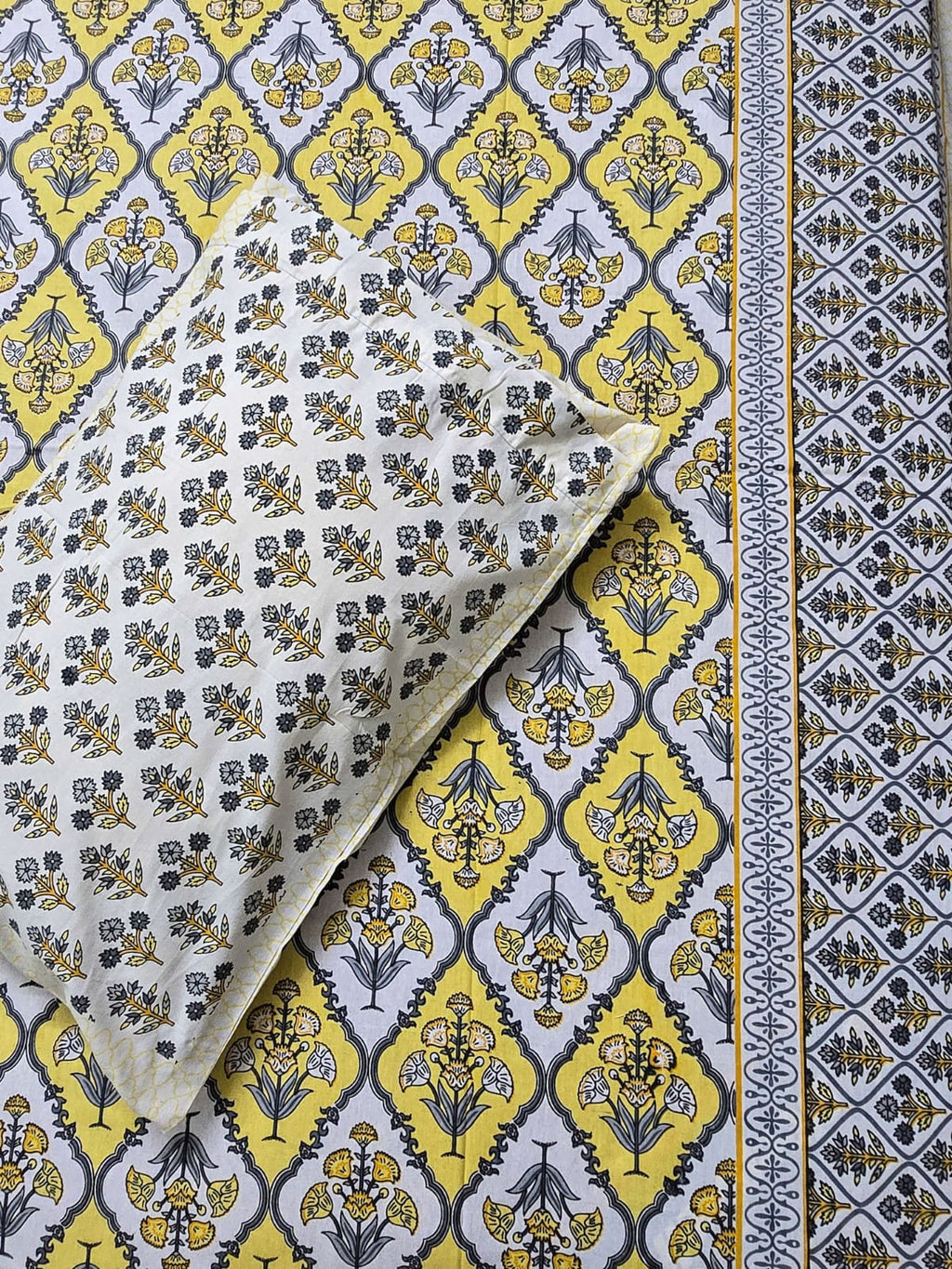 Jaipuri Design Cotton Bed Sheet (Elegance)