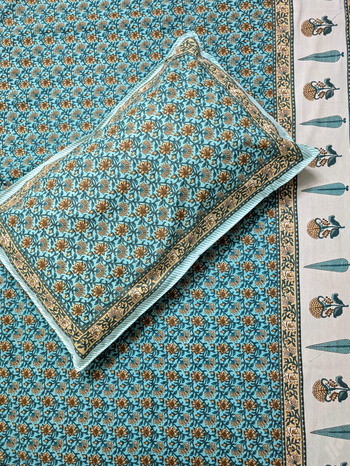 Jaipuri Design Cotton Bed Sheet (Elegance)