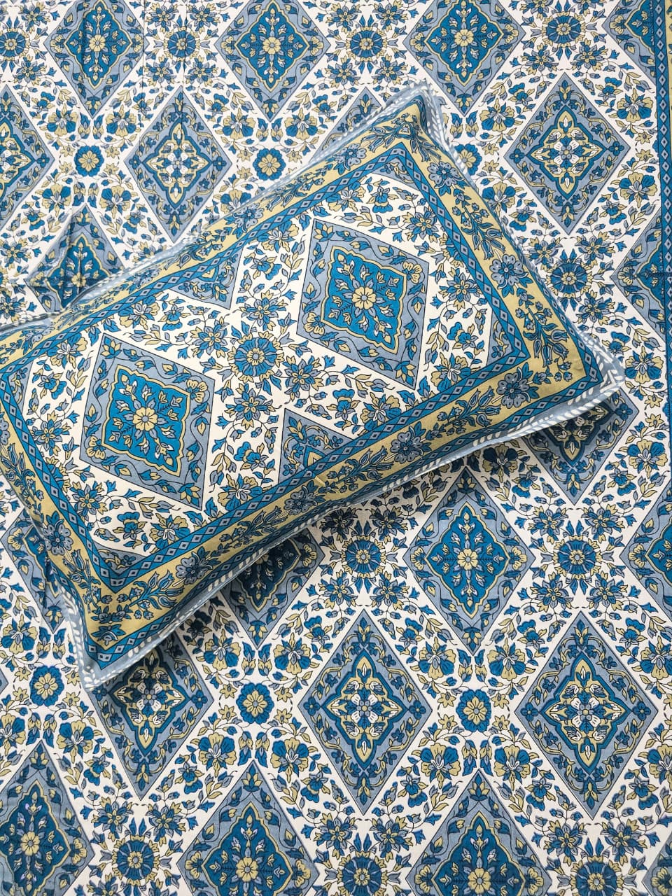 Jaipuri Design Cotton Bed Sheet (Elegance)