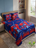 Kids Cotton Double Bedsheet with 2 Pillow Covers - Spider-Man Print