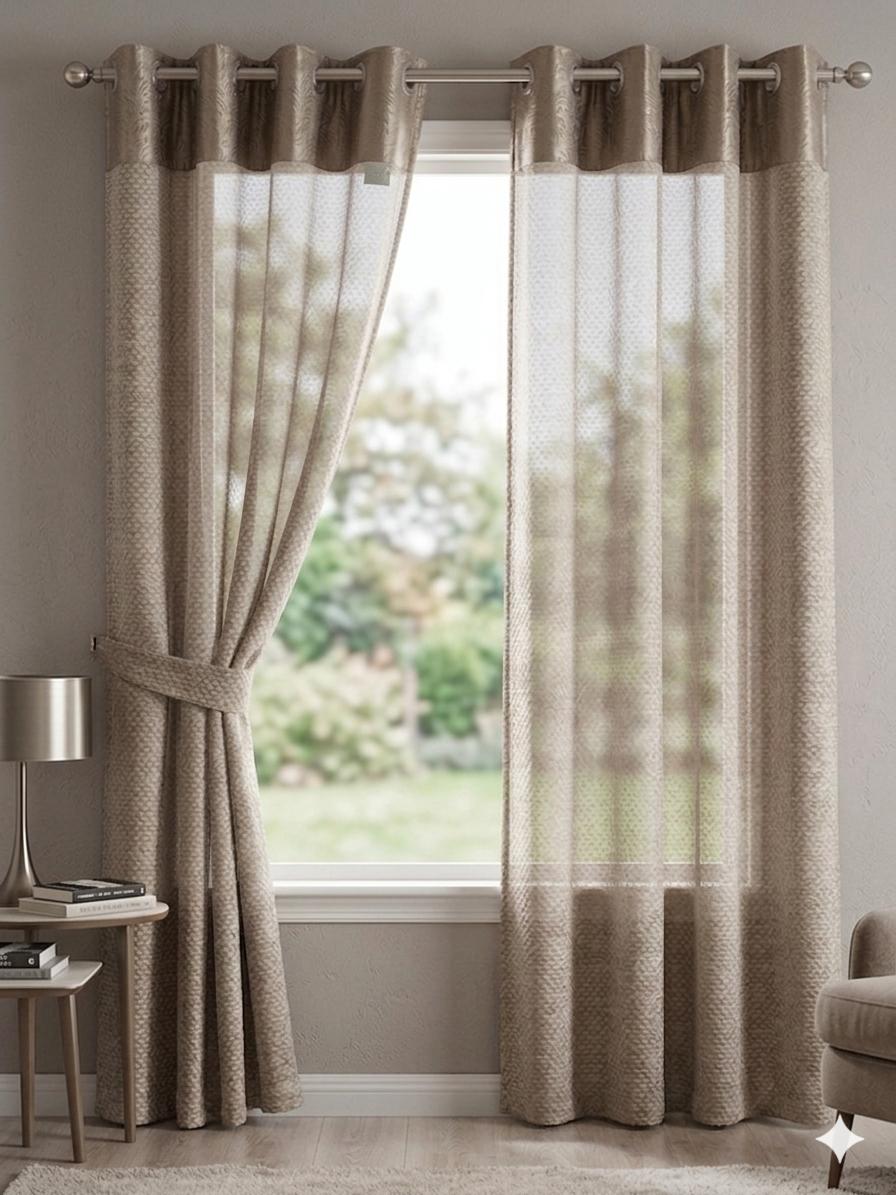 Bourbon Eyelet Curtains — Pair of 2