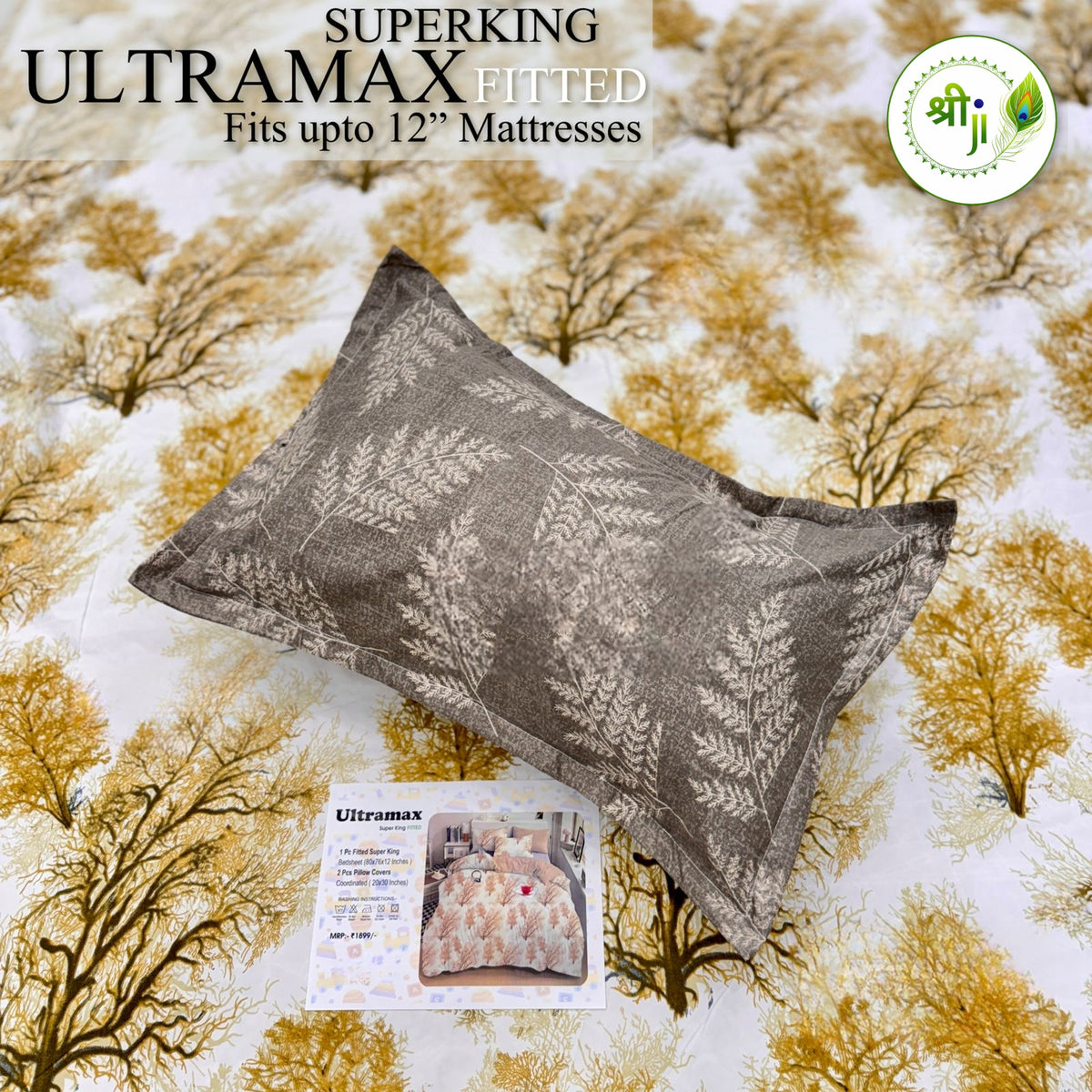 Ultramax Super King Fitted Bedsheet – Golden Tree